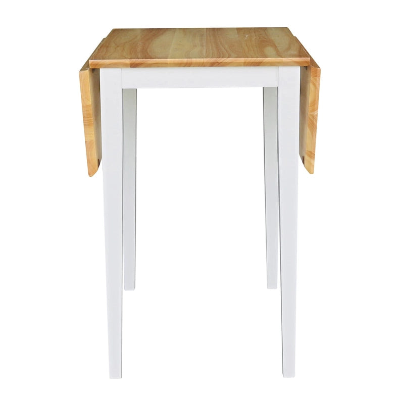 Tavolo da Pranzo con Ante a Ribalta, Stile Shaker, 2 Posti – Non Finito / Moka Ricco / Espresso / Bianco / Bianco Naturale / Guscio di Noce Pecan